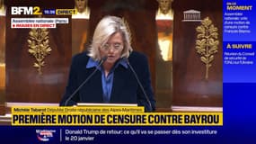 Motion de censure: la députée Michèle Tabarot dénonce le "projet destructeur" de LFI