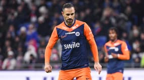 Le Serbe Nikola Maksimovic avec Montpellier contre l'OL en Ligue 1, le 4 janvier 2025