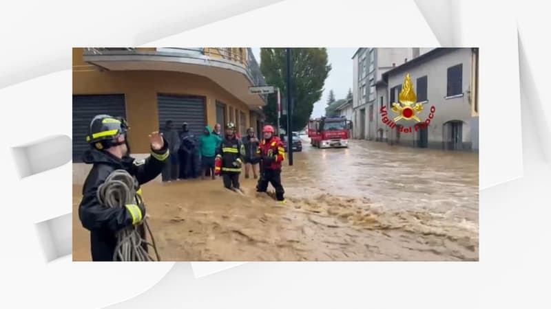 Lac de Côme en crue, torrents d'eau boueuse... Les images des inondations qui frappent l'Italie