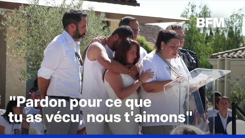 L'hommage de la famille de Lyhanna à l'issue de la marche blanche