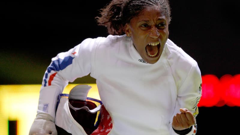 Maureen Nisima qui triomphe au grand palais pour son premier titre de championne du monde.