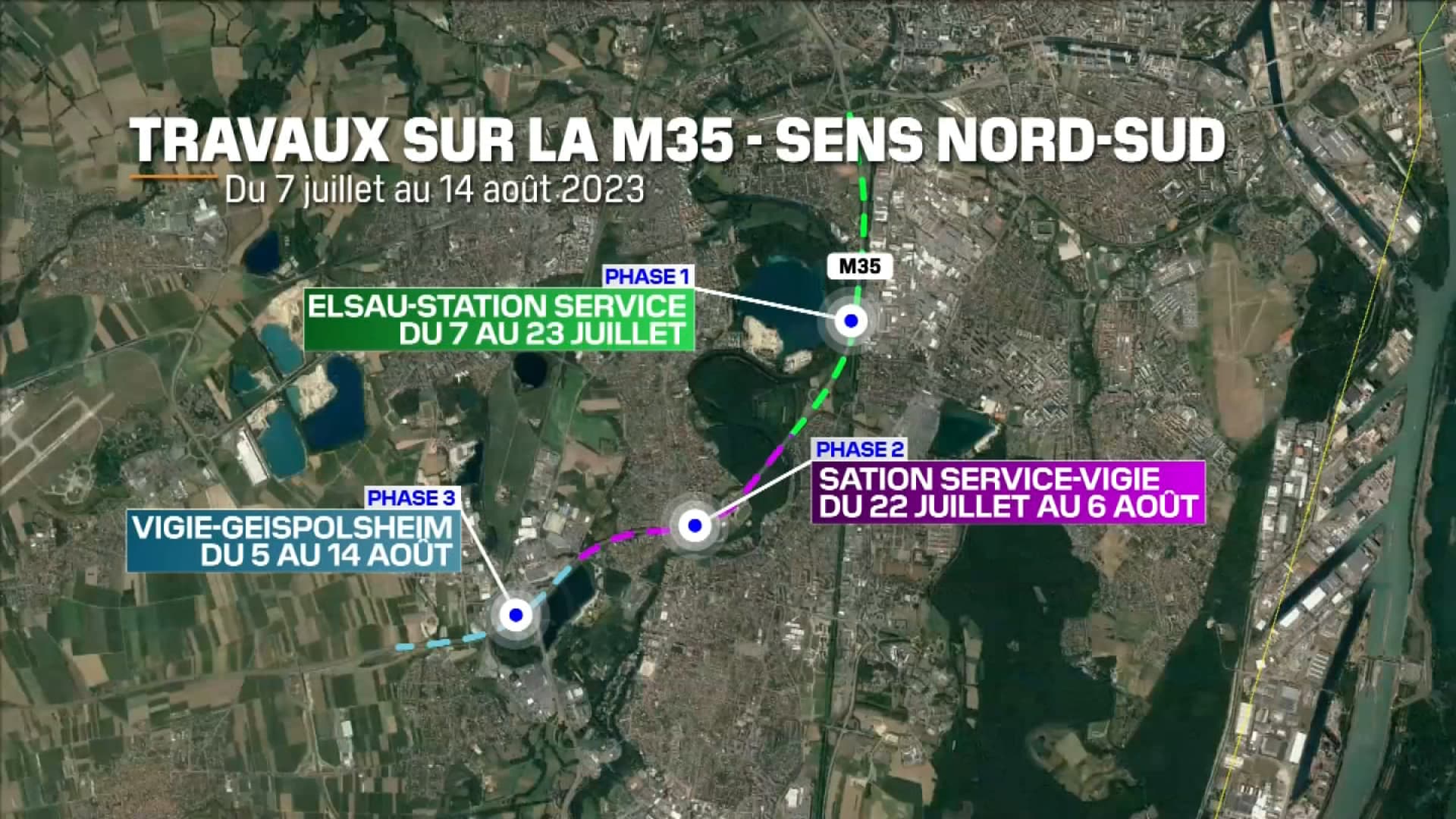 Trois phases de travaux vont se dérouler cet été sur la M35.