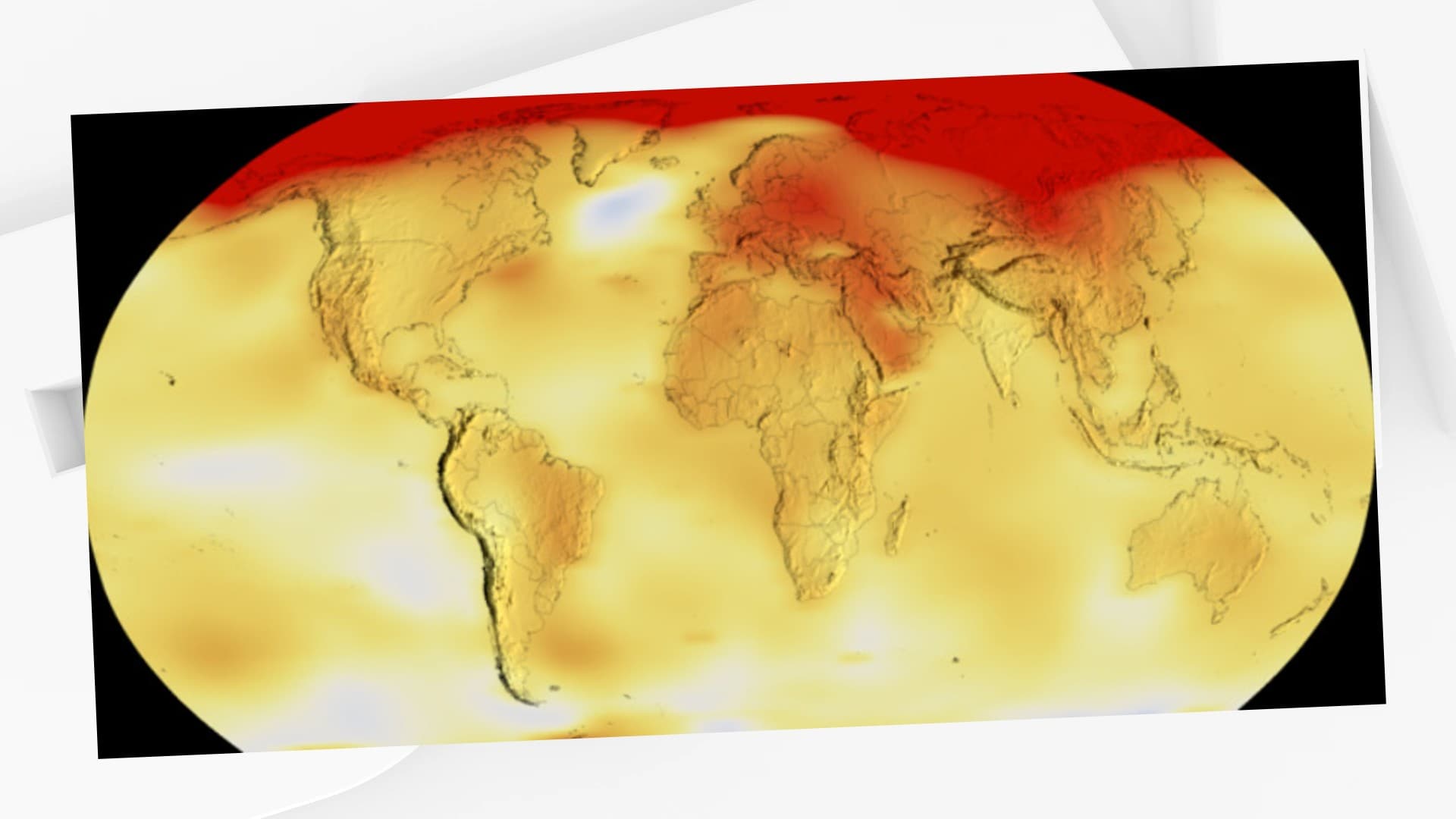 Een NASA-kaart toont de omvang van de opwarming van de aarde