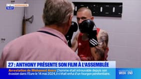 Eure: Anthony, boxeur atteint d'une maladie dégénérative, va présenter son film à l'Assemblée nationale