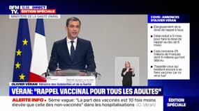 Olivier Véran annonce que sans dose de rappel, le pass sanitaire ne sera plus valide 7 mois après la dernière injection