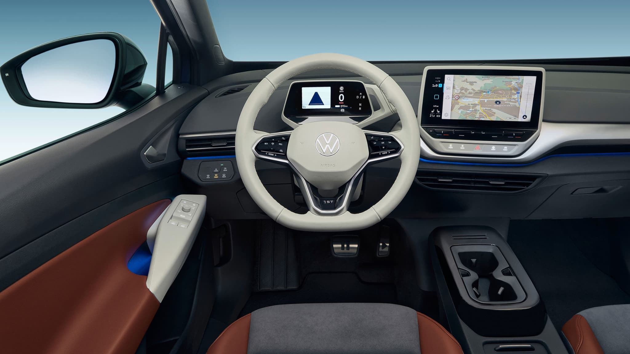 Volkswagen propose un intérieur très épuré. Volkswagen propose un intérieur très épuré.