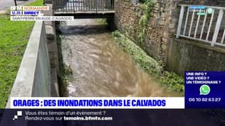 Calvados: des inondations causées par les orages à Saint-Pierre-en-Auge