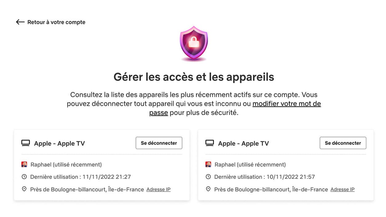 Pour utiliser l'option, il faut se rendre dans les paramètres du compte