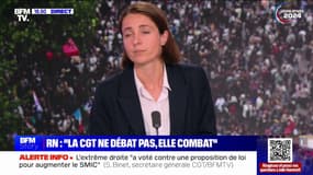Appel de la CGT à voter pour le Nouveau Front Populaire: "Ce n'est pas un chèque en blanc", prévient Sophie Binet, la secrétaire générale de la CGT