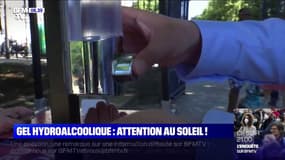 Avec le soleil, le gel hydroalcoolique peut provoquer des brûlures