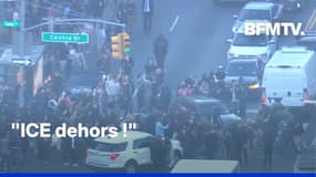  Des centaines de New-yorkais s’opposent à l’ICE lors d’une intervention dans une rue commerçante de Chinatown