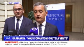 Tensions après la mort de Naël: "Il y a eu 31 interpellations, 24 policiers blessés" et "une quarantaine de voitures brûlées" annonce Gérald Darmanin 