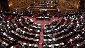 A l'intérieur du Sénat.