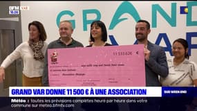 Le centre commercial Grand Var donne 11.500€ à une association