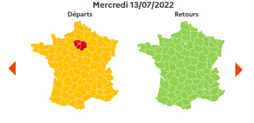 Dans le sens des départs, mercredi est classé orange au niveau national et rouge en Ile-de-France.