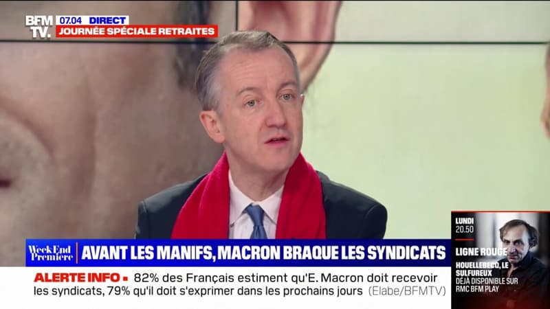 Sondage BFMTV - Retraites: 82% des Français estiment qu'Emmanuel Macron doit rencontrer les syndicats