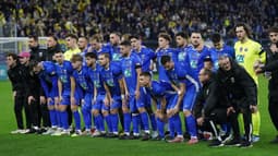 les joueurs de Bayeux lors du 16es de finale de la Coupe de France face à l'OM, le 13 janvier 2026.