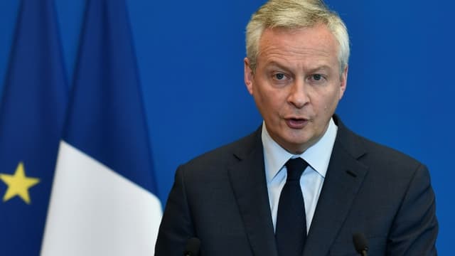 Le ministre de l'Economie Bruno Le Maire lors d'une conférence de presse à Paris, le 26 mai 2021