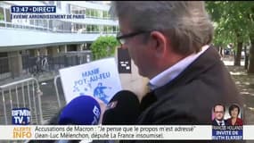 L'affiche de "la fête à Macron" appelle-t-elle à la violence ? La réponse de Mélenchon