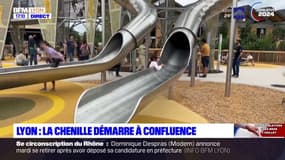 Lyon: une chenille géante ouverte aux enfants à Confluence 
