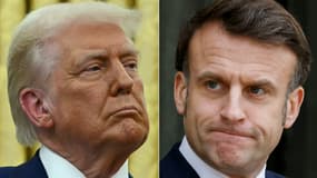 Donald Trump et Emmanuel Macron.