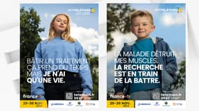 Les affiches de la 38e édition du Téléthon organisée en novembre 2024 dans toute la France