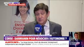 Corse: pour Patrick Kanner, "plus de responsabilité mais dans le respect de l'unité nationale, c'est un enjeu qui ne se négocie pas d'un claquement de doigts"