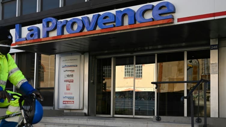 Le siège du quotidien régional La Provence, le 15 février 2022 à Marseille