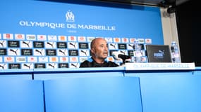 Jorge Sampaoli lors d'une conférence de presse de l'OM