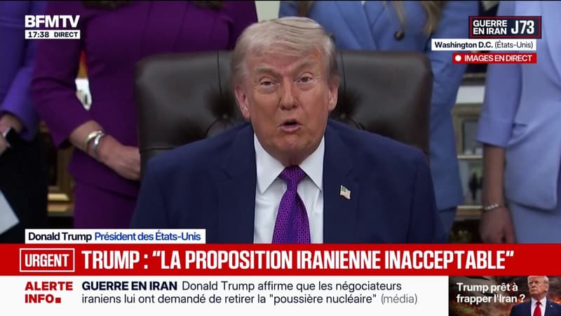 "L'Iran veut négocier et nous présente une proposition complètement stupide", lance Donald Trump