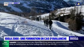 Isola  2000: une formation en cas d'avalanche