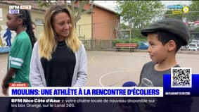 JO 2024: l'athlète Alessia Zarbo à la rencontre d'écoliers du quartier des Moulins, à Nice