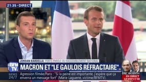 "Les Gaulois doivent lui répondre dans les urnes, aux élections européennes", a estimé le porte-parole du RN Jordan Bardella