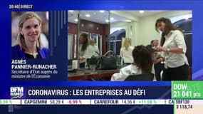 "Nous sommes au rendez-vous, nous n'auront pas peur de prendre des décisions, notamment de prise de participation dans les entreprises" annonce Agnès Pannier-Runacher