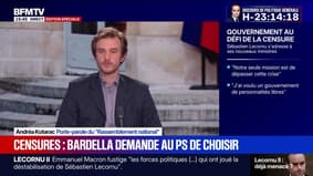 "Je ne suis pas contre la personne de Mr Lecornu", affirme Andréa Kotarac porte-parole du Rassemblement national