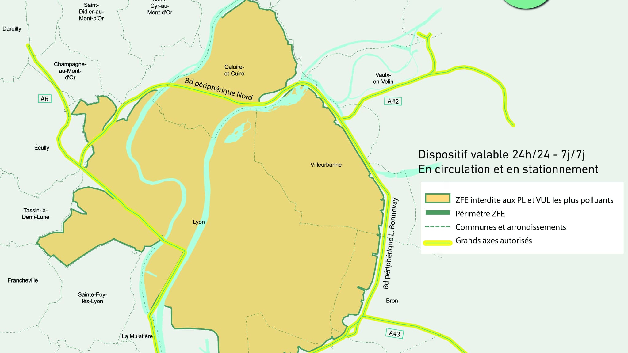 Le périmètre actuel de la Zone à faibles émissions. Le périmètre actuel de la Zone à faibles émissions.