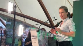 Lucie Castets a tenu un discours à l'université d'été du parti écologiste jeudi.