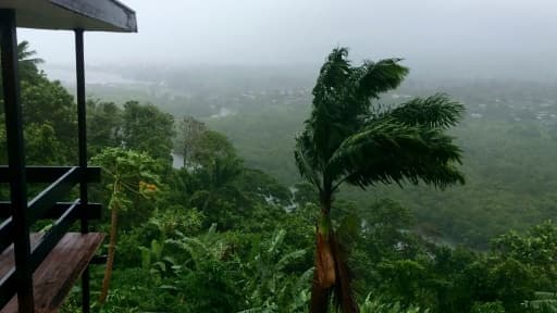Photo prise le 20 février 2016 et fournie le 21 février par l'Unicef, montrant un paysage de Tamavua (Fidji) touché par le plus puissant cyclone de l'histoire des îles Fidji