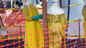 Des médecins de MSF, le 21 août 2014 à Monrovia, au Liberia.