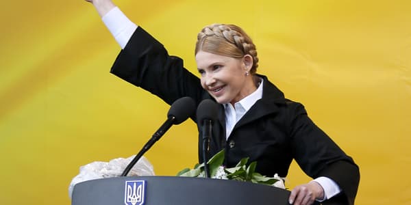 Ioulia Timochenko, le 30 avril 2014, à Rivne, en Ukraine.
