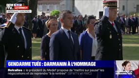 Gérald Darmanin rend hommage à Mérignac à la gendarme tuée Mélanie Lemée