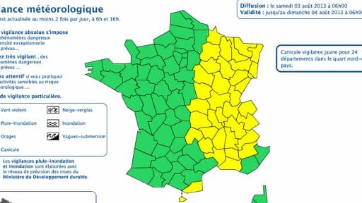 L'alerte orange en raison d'orages violents a été levée sur les 33 départements