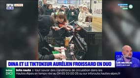 La violoniste de La Saulce Dina et le tiktokeur Aurélien Froissard en duo