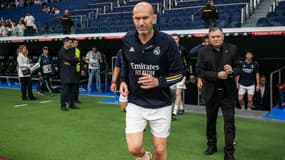 Zinédine Zidane lors d'un match de charité avec le Real Madrid, le 23/03/2024