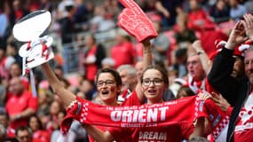Des supportrices de Leyton Orient à Wembley, en 2019