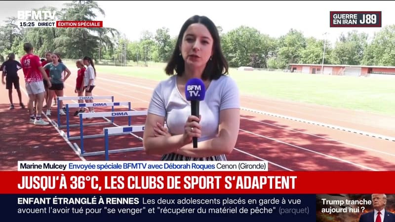 Fortes chaleurs: "On essaye de chercher de l'ombre", raconte cet entraîneur d'athlétisme en Gironde