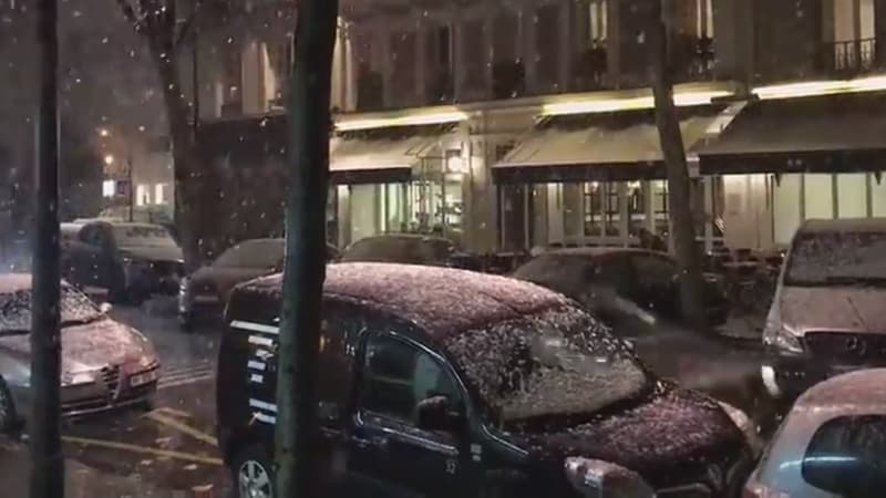 Paris sous la neige ce jeudi.