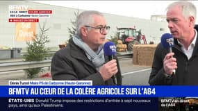 Mobilisation agricole: "C'est un mouvement juste, responsable et sérieux", affirme Denis Turrel (maire PS de Carbonne en Haute-Garonne)