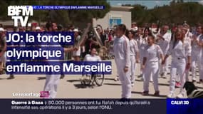 JO: la torche olympique enflamme Marseille