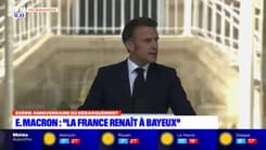 80 ans du Débarquement: à Bayeux, Macron célèbre De Gaulle et la "renaissance" de la France